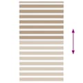 Miniatyrbilde 5 av 11: vidaXL Sebragardin sandbrun 120x200 cm stoff bredde 115,9 cm polyester