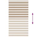 Miniatyrbillede 5 af 11: vidaXL zebragardin sandbrun 120x200 cm stofbredde 115,9 cm polyester