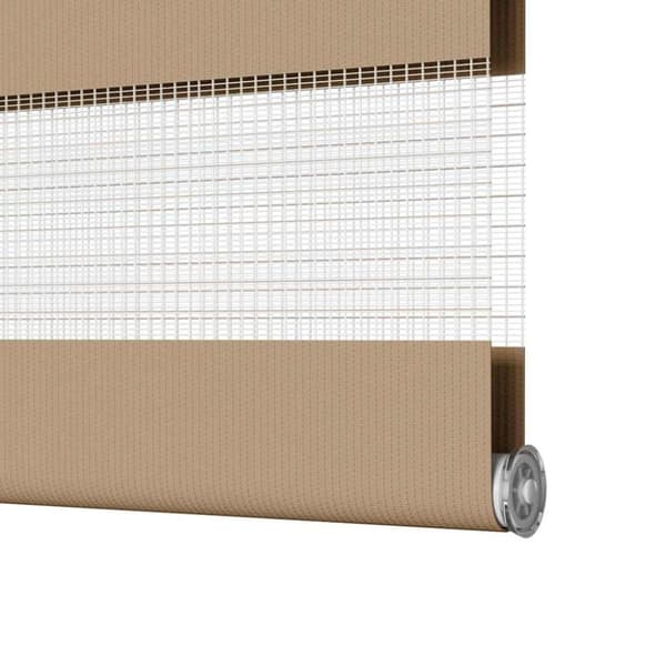 vidaXL zebragardin sandbrun 120x200 cm stofbredde 115,9 cm polyester