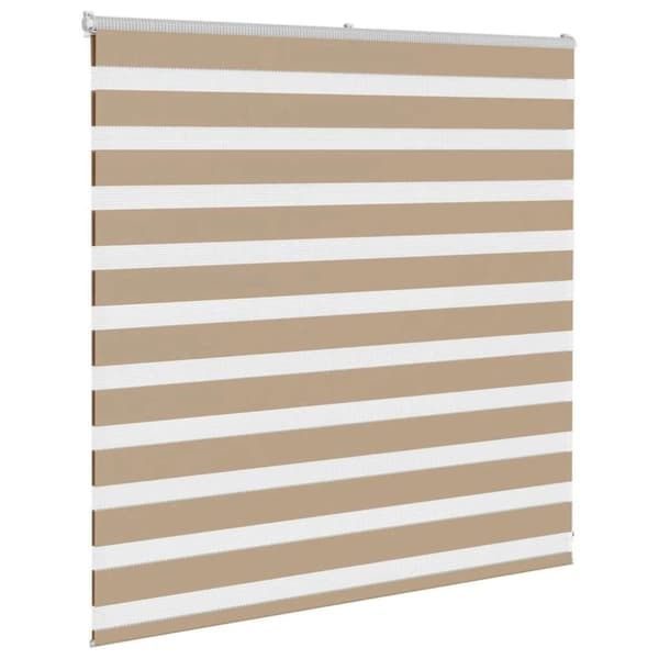 vidaXL zebragardin sandbrun 140x100 cm stofbredde 135,9 cm polyester