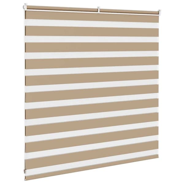 vidaXL zebragardin sandbrun 140x100 cm stofbredde 135,9 cm polyester