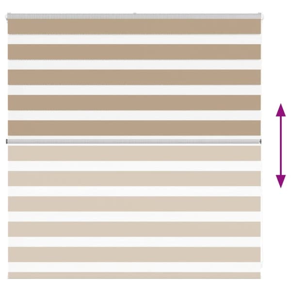 vidaXL zebragardin sandbrun 140x100 cm stofbredde 135,9 cm polyester
