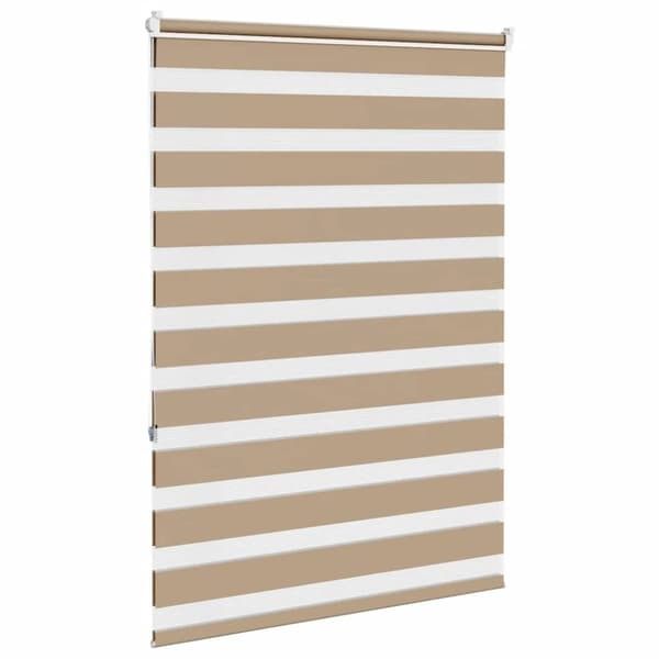 vidaXL zebragardin sandbrun 95x150 cm stofbredde 90,9 cm polyester