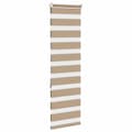 Miniatyrbillede 4 af 11: vidaXL zebragardin sandbrun 45x150 cm stofbredde 40,9 cm polyester