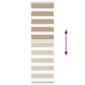 Miniatyrbillede 5 af 11: vidaXL zebragardin sandbrun 45x150 cm stofbredde 40,9 cm polyester