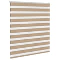 Miniatyrbillede 3 af 11: vidaXL zebragardin sandbrun 125x150 cm stofbredde 120,9 cm polyester
