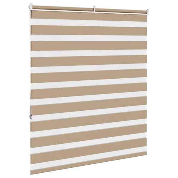 vidaXL zebragardin sandbrun 125x150 cm stofbredde 120,9 cm polyester