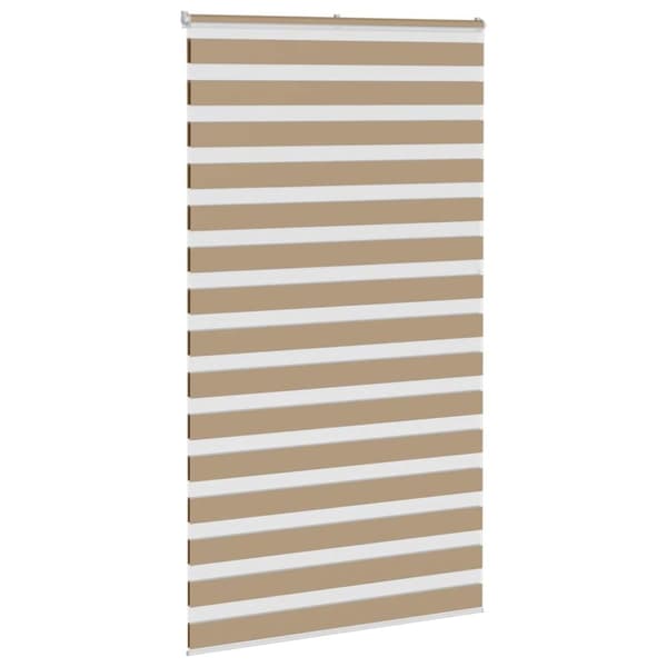 vidaXL zebragardin sandbrun 125x200 cm stofbredde 120,9 cm polyester