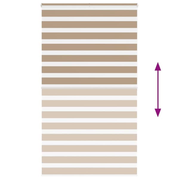 vidaXL zebragardin sandbrun 125x200 cm stofbredde 120,9 cm polyester