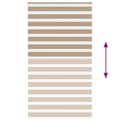 Miniatyrbillede 5 af 11: vidaXL zebragardin sandbrun 125x200 cm stofbredde 120,9 cm polyester