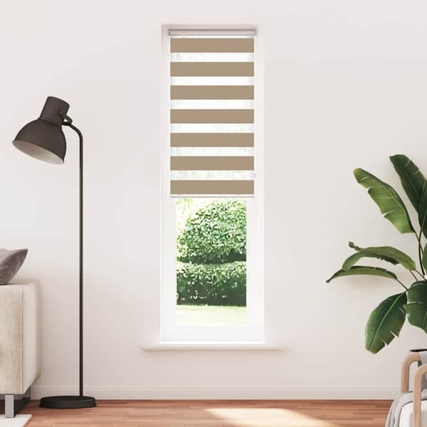 vidaXL Rullgardin zebra 55x230 cm tyg bredd 50,9 cm polyester