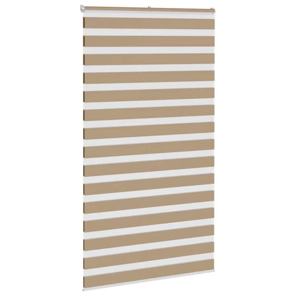 vidaXL Sebragardin sandbrun 135x200 cm stoff bredde 130,9 cm polyester