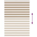 Miniatyrbillede 5 af 11: vidaXL zebragardin sandbrun 155x230 cm stofbredde 150,9 cm polyester