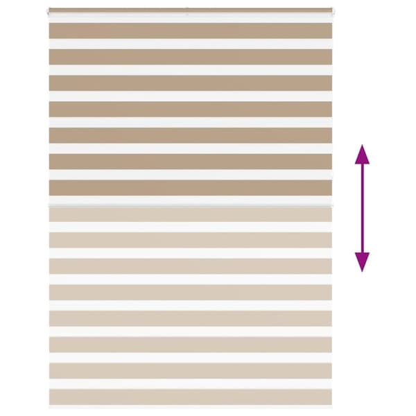vidaXL zebragardin sandbrun 155x230 cm stofbredde 150,9 cm polyester