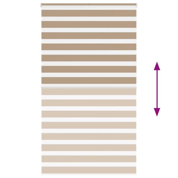vidaXL Rullgardin zebra 125x200 cm tyg bredd 120,9 cm polyester