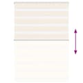 Miniatyrbillede 5 af 11: vidaXL zebragardin marmorbeige 110x100 cm stofbredde 105,9cm polyester