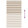 Miniatyrbillede 5 af 11: vidaXL zebragardin sandbrun 120x230 cm stofbredde 115,9 cm polyester