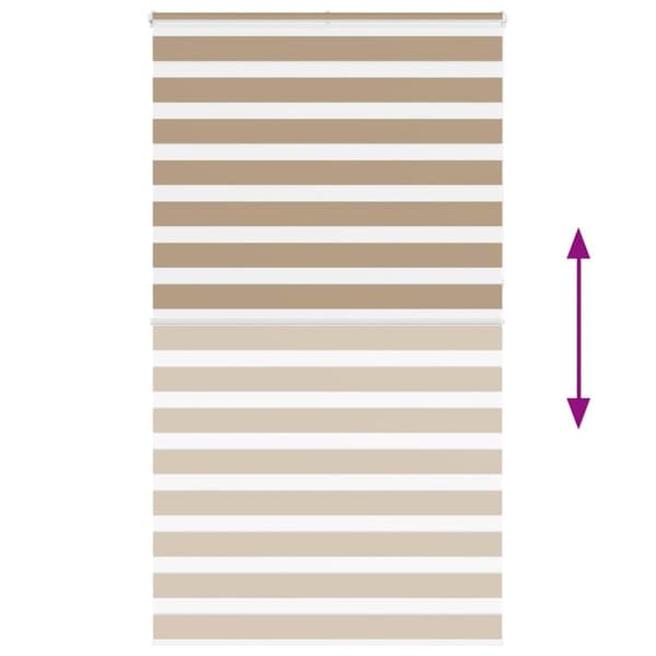 vidaXL zebragardin sandbrun 120x230 cm stofbredde 115,9 cm polyester