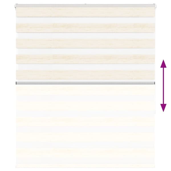 vidaXL Sebragardin marmor beige stoff bredde 115,9 cm polyester