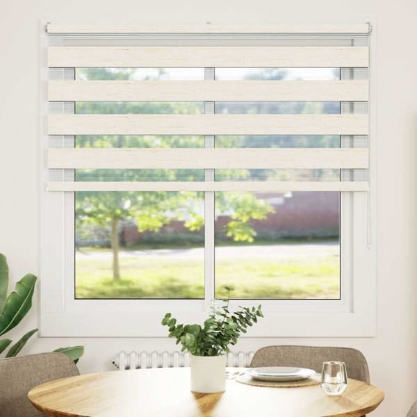 vidaXL Sebragardin marmor beige stoff bredde 140,9 cm polyester