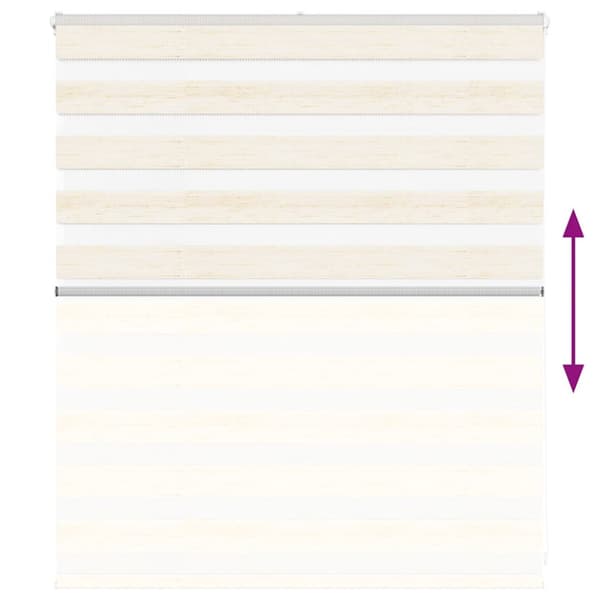 vidaXL Rullgardin zebra 125x100 cm tyg bredd 120,9 cm polyester