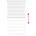 Miniatyrbillede 5 af 11: vidaXL zebragardin hvid 85x100 cm stofbredde 80,9 cm polyester