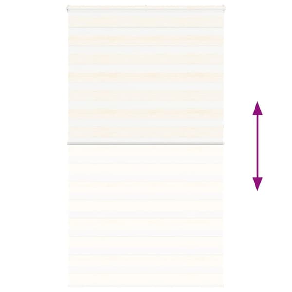 vidaXL zebragardin marmorbeige 125x230 cm stofbredde 120,9cm polyester