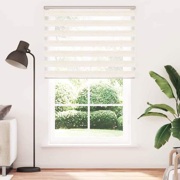 vidaXL Sebragardin marmor beige stoff bredde 135,9 cm polyester