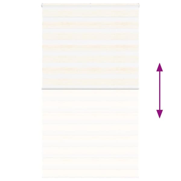 vidaXL Rullgardin zebra 125x200 cm tyg bredd 120,9 cm polyester