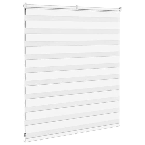 vidaXL zebragardin hvid 120x100 cm stofbredde 115,9 cm polyester