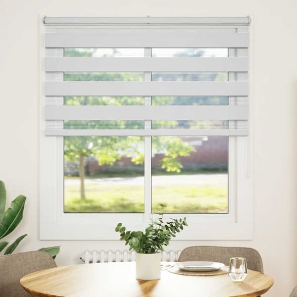 vidaXL zebragardin hvid 120x100 cm stofbredde 115,9 cm polyester