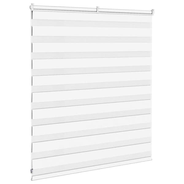 vidaXL Sebragardin hvit 130x100 cm stoff bredde 125,9 cm polyester