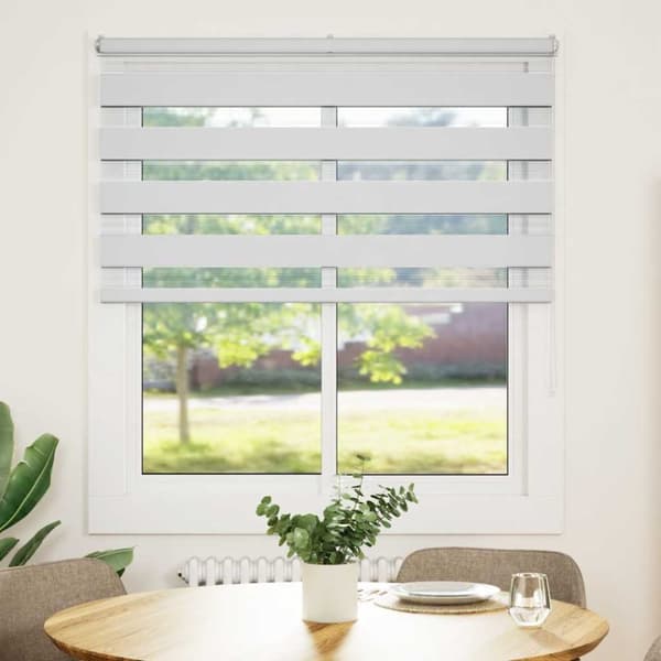 vidaXL Sebragardin hvit 135x100 cm stoff bredde 130,9 cm polyester