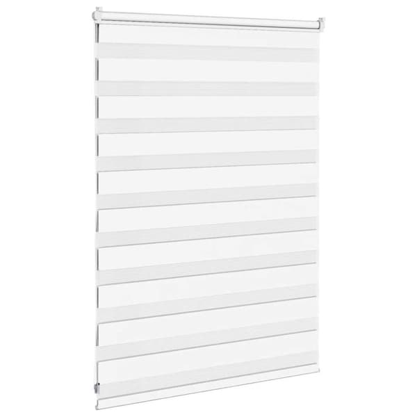 vidaXL Rullgardin zebra vit 105x100 cm tyg bredd 100,9 cm polyester