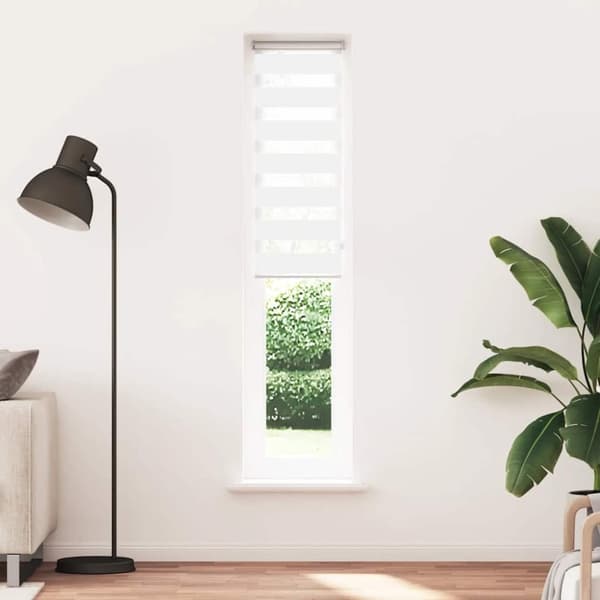 vidaXL zebragardin hvid 45x200 cm stofbredde 40,9 cm polyester