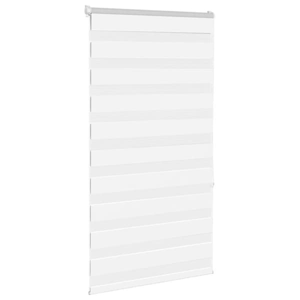 vidaXL Rullgardin zebra vit 85x150 cm tyg bredd 80,9 cm polyester