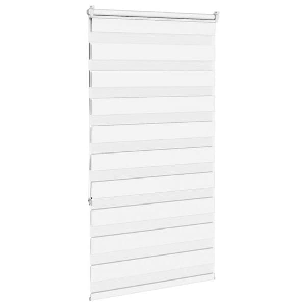 vidaXL Rullgardin zebra vit 85x150 cm tyg bredd 80,9 cm polyester