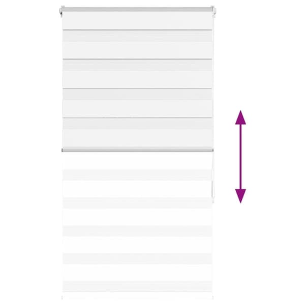 vidaXL zebragardin hvid 85x150 cm stofbredde 80,9 cm polyester