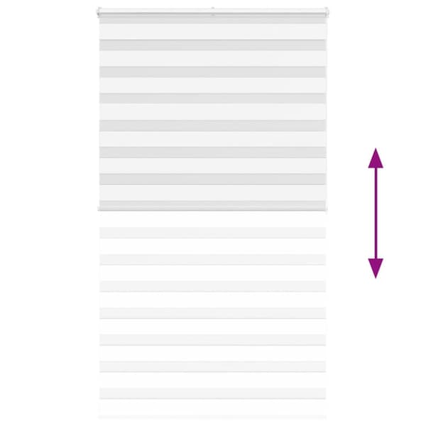 vidaXL Sebragardin hvit 130x200 cm stoff bredde 125,9 cm polyester