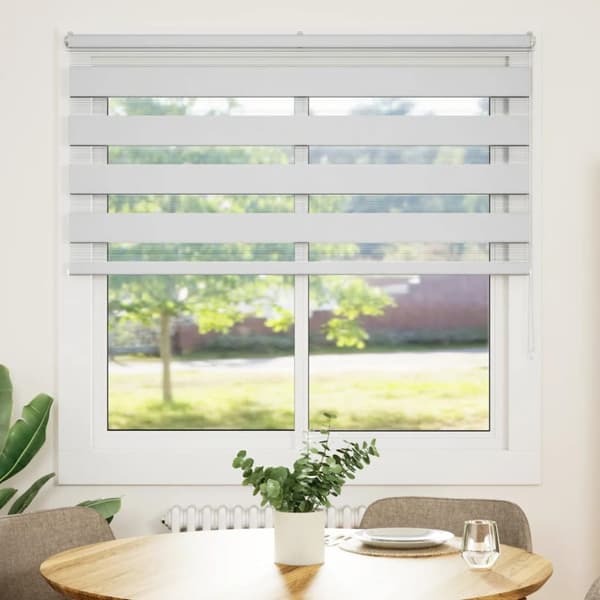 vidaXL Sebragardin hvit 145x100 cm stoff bredde 140,9 cm polyester