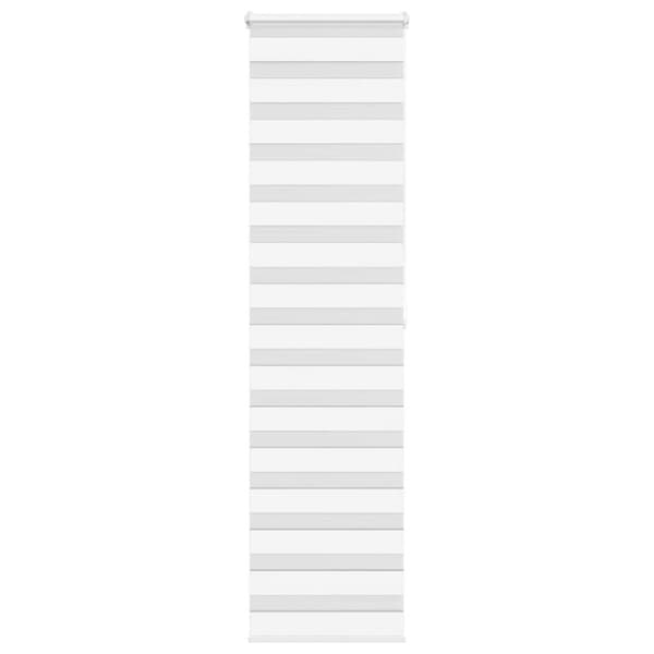 vidaXL Rullgardin zebra vit 60x200 cm tyg bredd 55,9 cm polyester