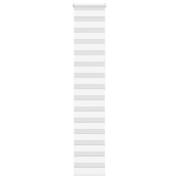 vidaXL Rullgardin zebra vit 45x200 cm tyg bredd 40,9 cm polyester