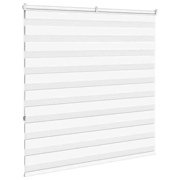 vidaXL zebragardin hvid 140x150 cm stofbredde 135,9 cm polyester