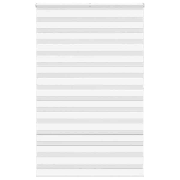 vidaXL Rullgardin zebra vit 140x200 cm tyg bredd 135,9 cm polyester