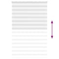 Miniatyrbild 5 av 11: vidaXL Rullgardin zebra vit 145x200 cm tyg bredd 140,9 cm polyester