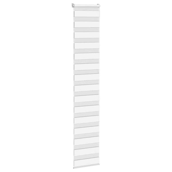 vidaXL Rullgardin zebra vit 45x230 cm tyg bredd 40,9 cm polyester