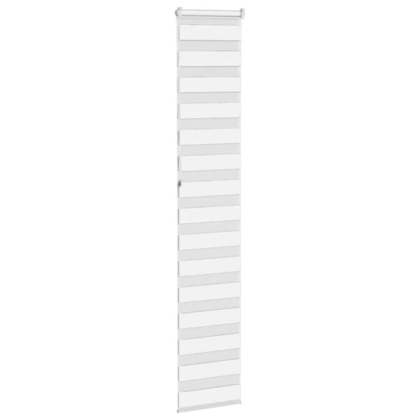 vidaXL Rullgardin zebra vit 45x230 cm tyg bredd 40,9 cm polyester