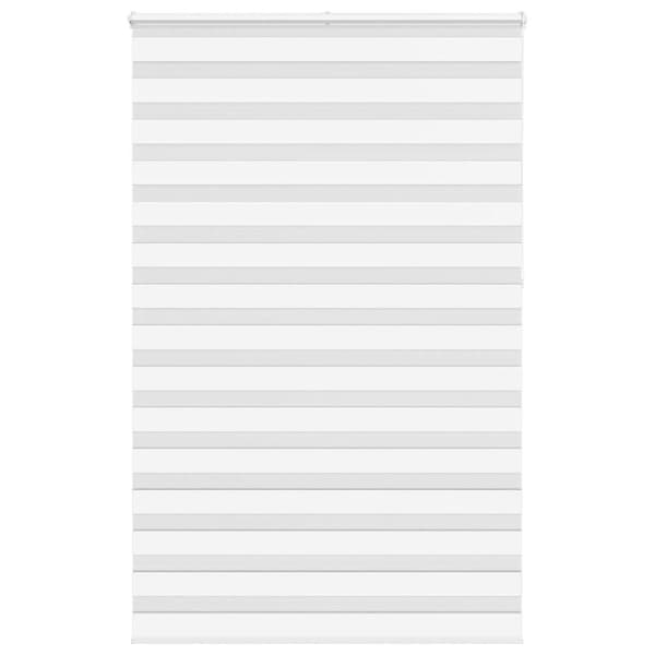 vidaXL Rullgardin zebra vit 140x230 cm tyg bredd 135,9 cm polyester