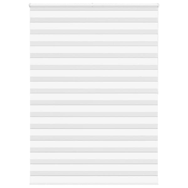vidaXL Rullgardin zebra vit 155x200 cm tyg bredd 150,9 cm polyester