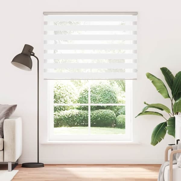 vidaXL zebragardin hvid 155x200 cm stofbredde 150,9 cm polyester